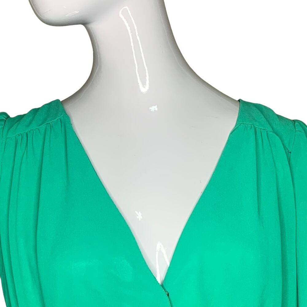 A'gaci Beaded Cuff Dress Long Sleeve Full Lining Pullover Deep V-Neck Size S - Picture 3 of 9